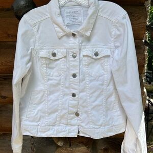 White Jean Jacket by Sonoma.  Size Medium.  Great condition!